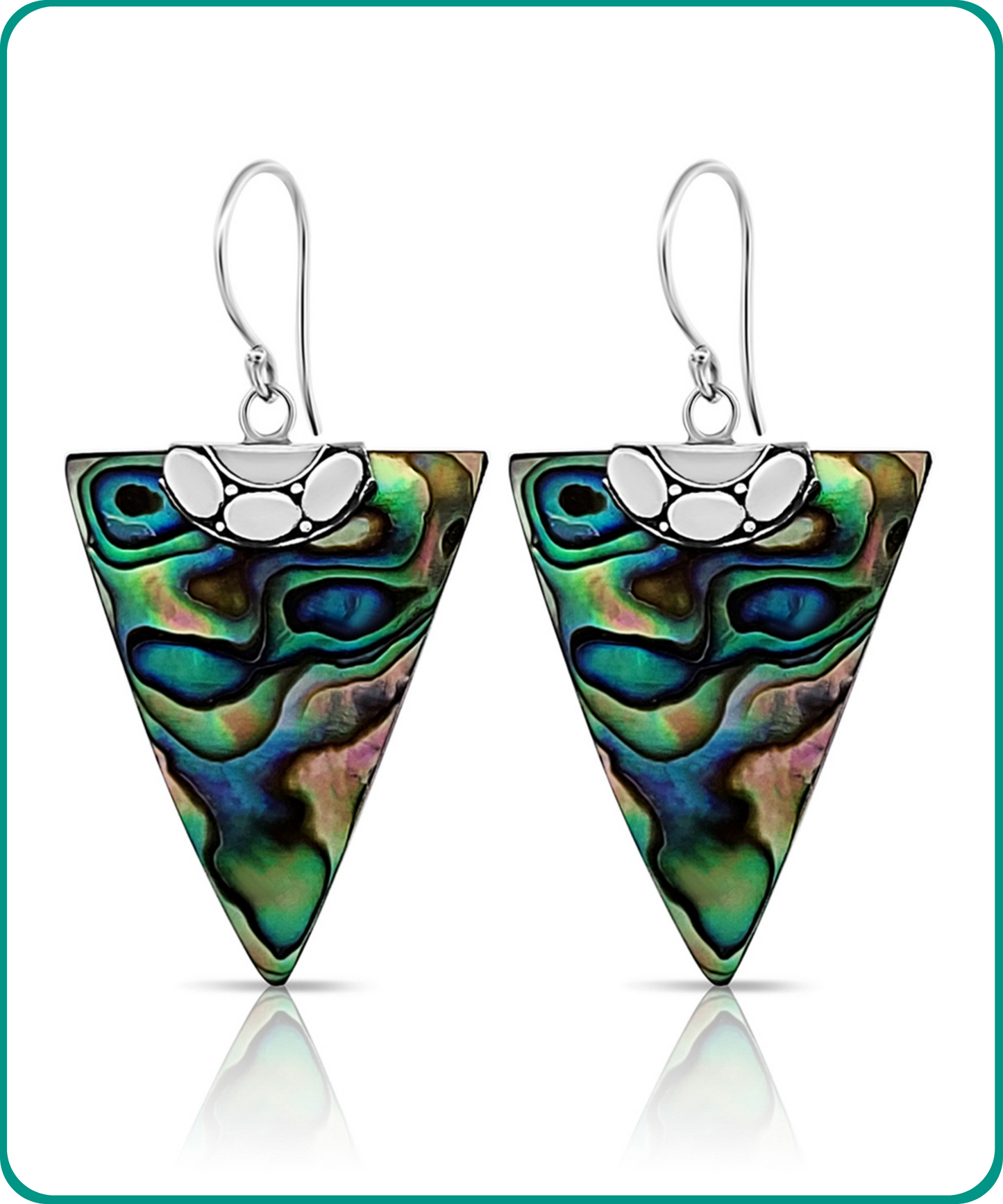 Sterling Silver and Abalone Arrow Dangle Earrings