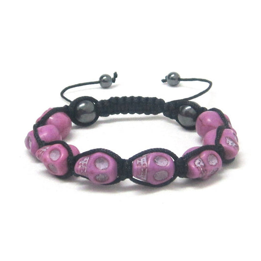 BESHEEK Sea turtule PURPLE turquoise howlite stone Artisan Weaved Macrame Shamballa Bracelet | Handmade Hypoallergenic Boho Beach Gala Wedding Style Jewelry