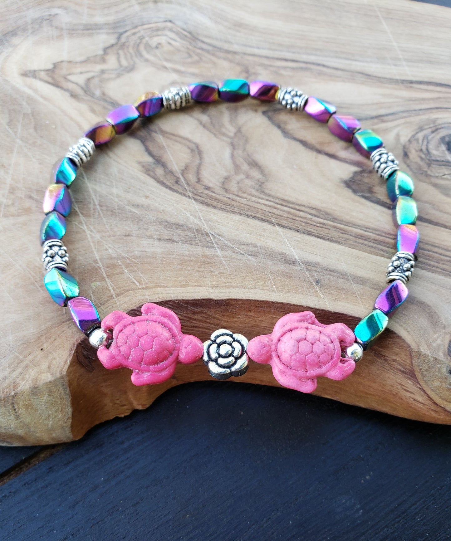 BESHEEK Magnetic with pink turtle | Handmade Hypoallergenic Beach Gala Wedding Style Jewelry