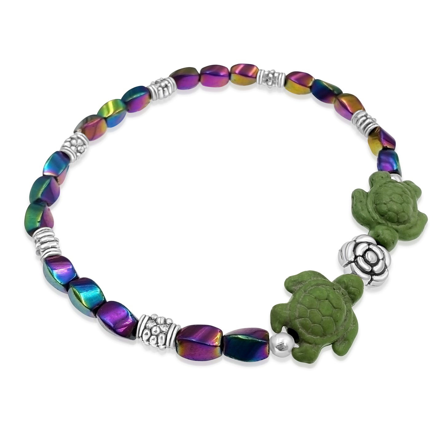 BESHEEK Magnetic with green turtle | Handmade Hypoallergenic Beach Gala Wedding Style Jewelry
