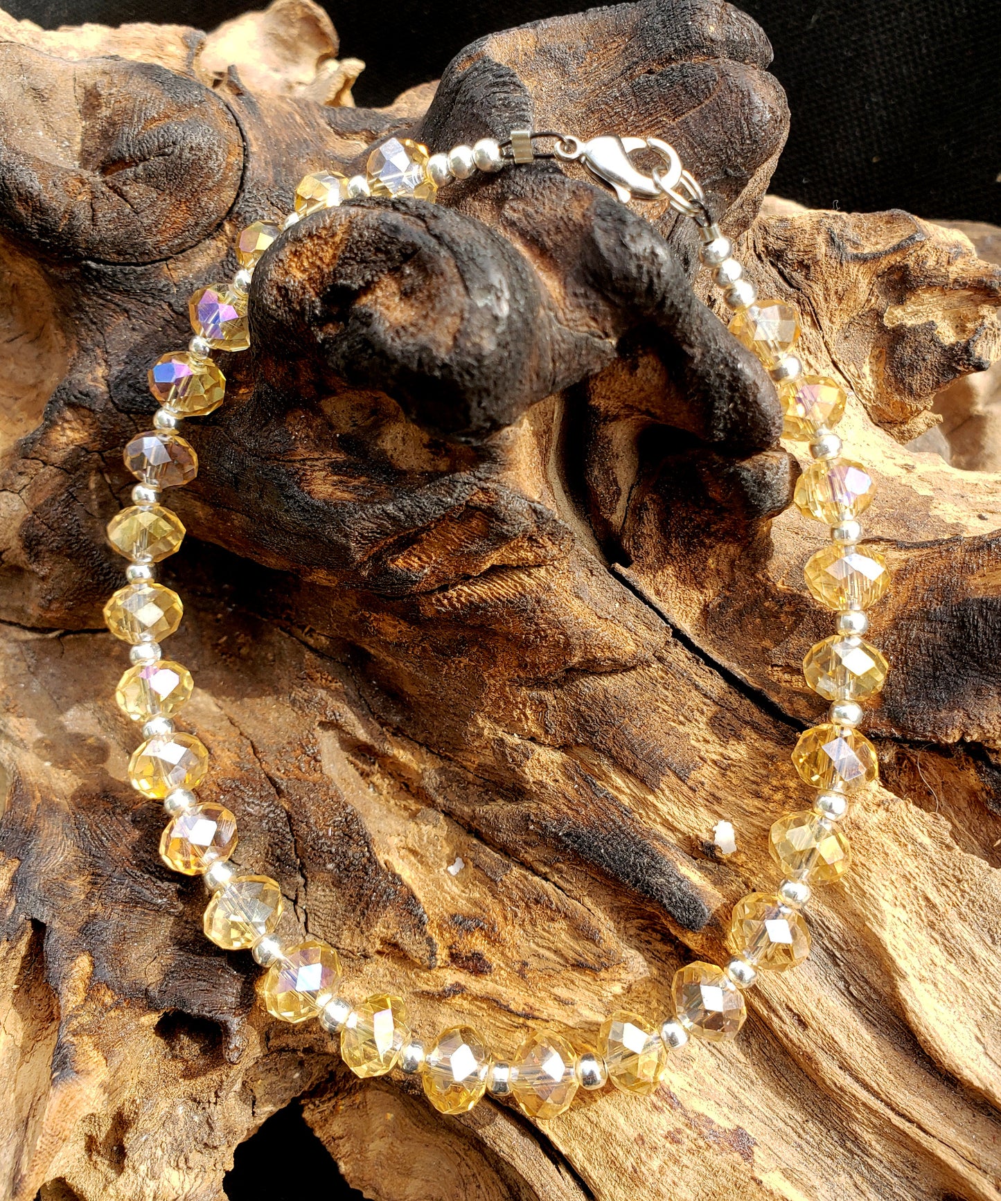 BESHEEK Topaz Crystal Anklet | Handmade Hypoallergenic Beach Gala Wedding Style Jewelry