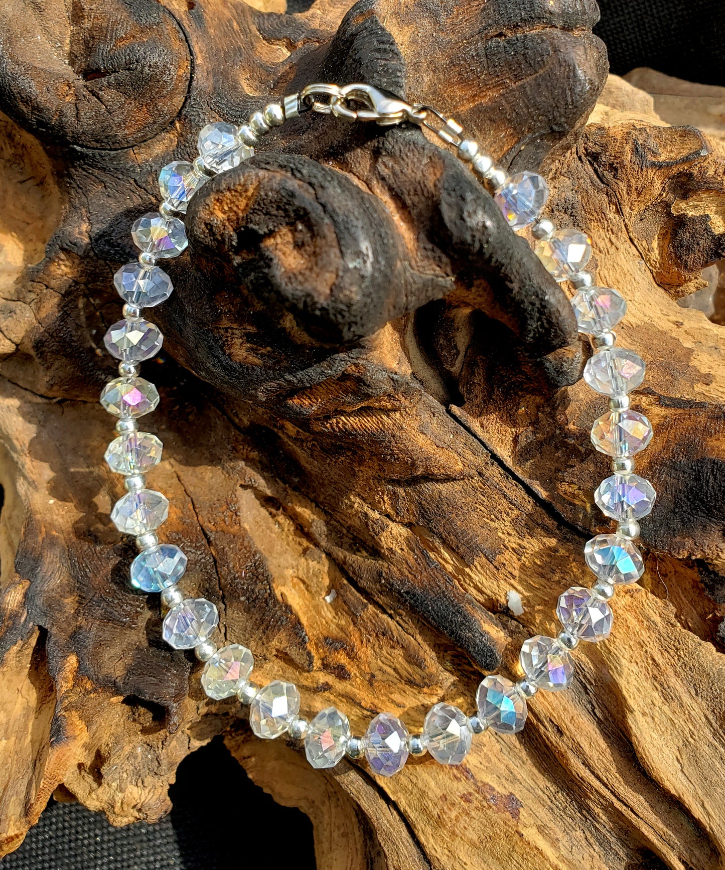 BESHEEK CLEAR Crystal Anklet | Handmade Hypoallergenic Beach Gala Wedding Style Jewelry