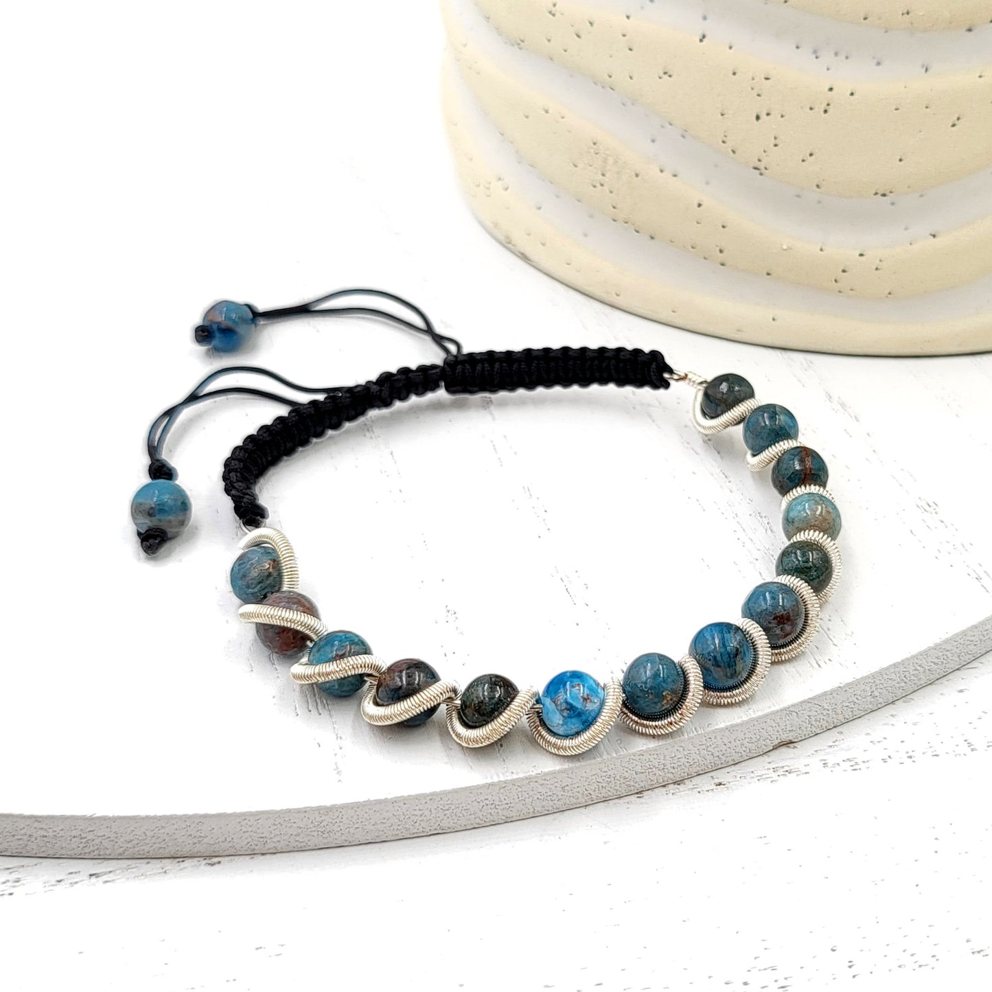 Braided Apatite Stone Bracelet