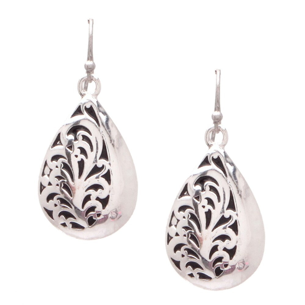 Handmade Hammered Metal Teardrop Jewelry Set