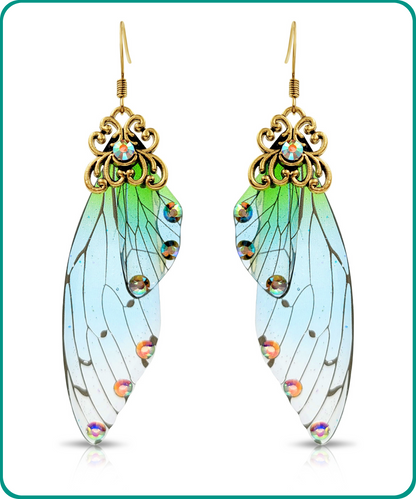 BESHEEK | Magical Forrest Resin Fairy Wings Earrings