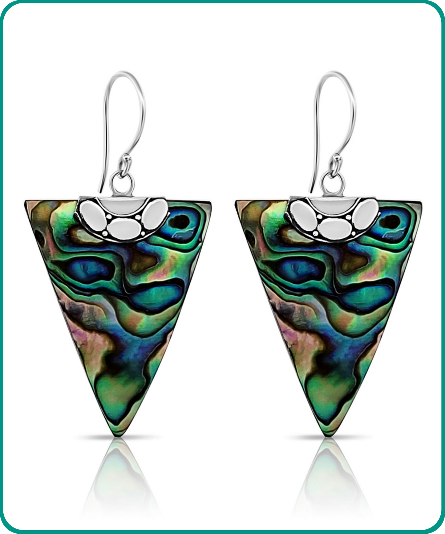 Sterling Silver and Abalone Arrow Dangle Earrings