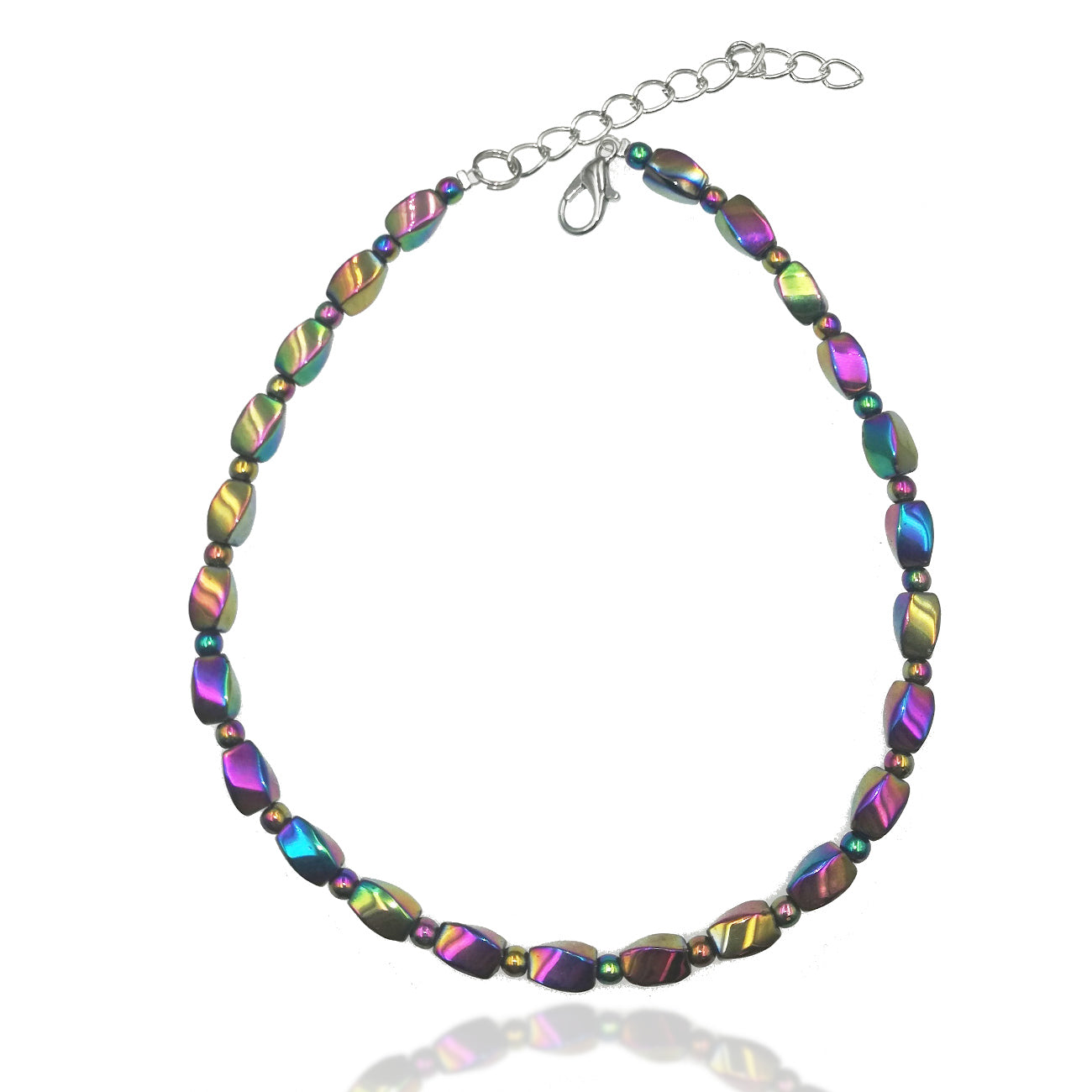 Magnetic Rainbow Vitrail Hematite Anklet KIT