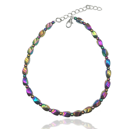 Magnetic Rainbow Vitrail Hematite Anklet KIT