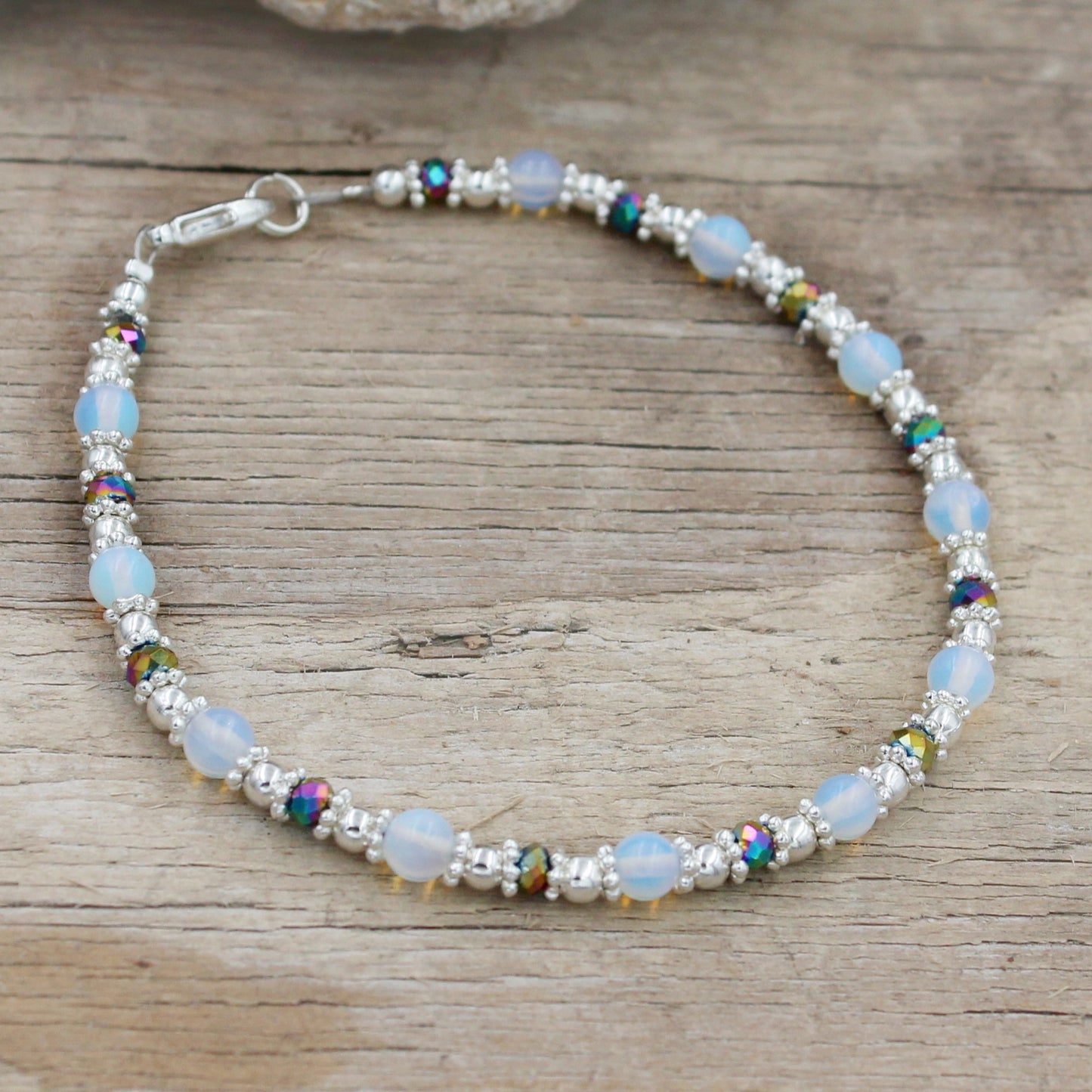 Bali Style Moonstone and Crystal Anklet KIT