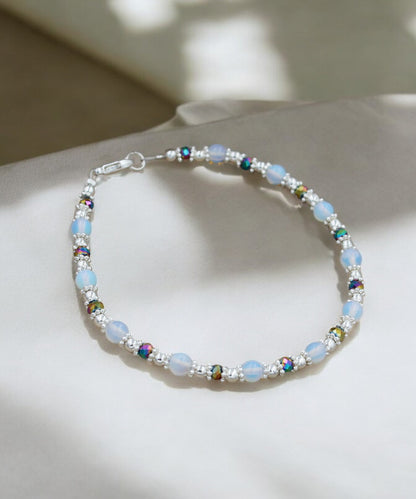 Bali Style Moonstone and Crystal Anklet