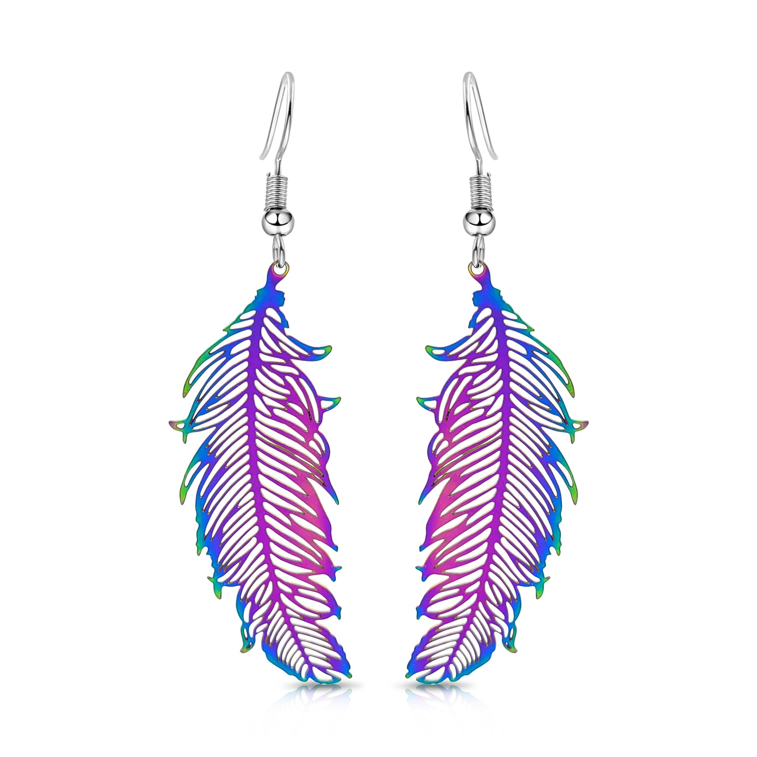 Vintage Peacock Feather Shape Drop Earrings [42% OFF] | Rosegal