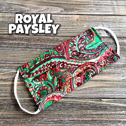 Majestic Royal Paisley Fabric Mask